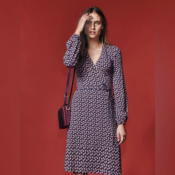 BODEN‎ NWOT Elodie Wrap Jersey Floral Dress - Picture 1 of 11